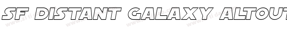 SF Distant Galaxy AltOutline Italic字体转换